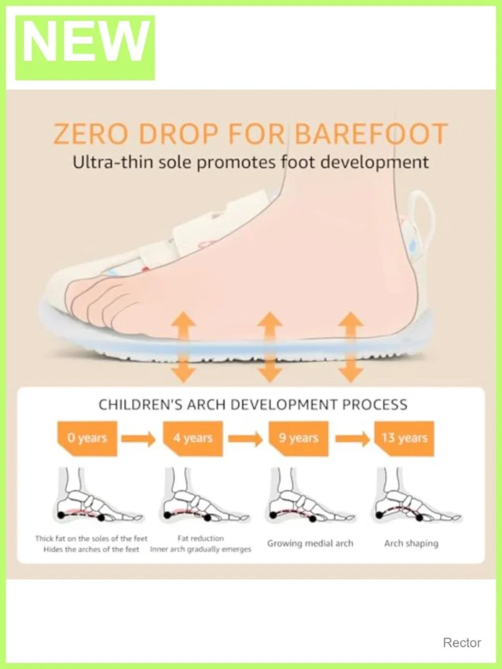 Toddler Wide Toe Box Barefoot Sneakers Boys Girls Zero Drop Hook & Loop